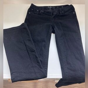 Buckle Faded Black Miss Me jeans. Size 26 - 32” inseam mid rise